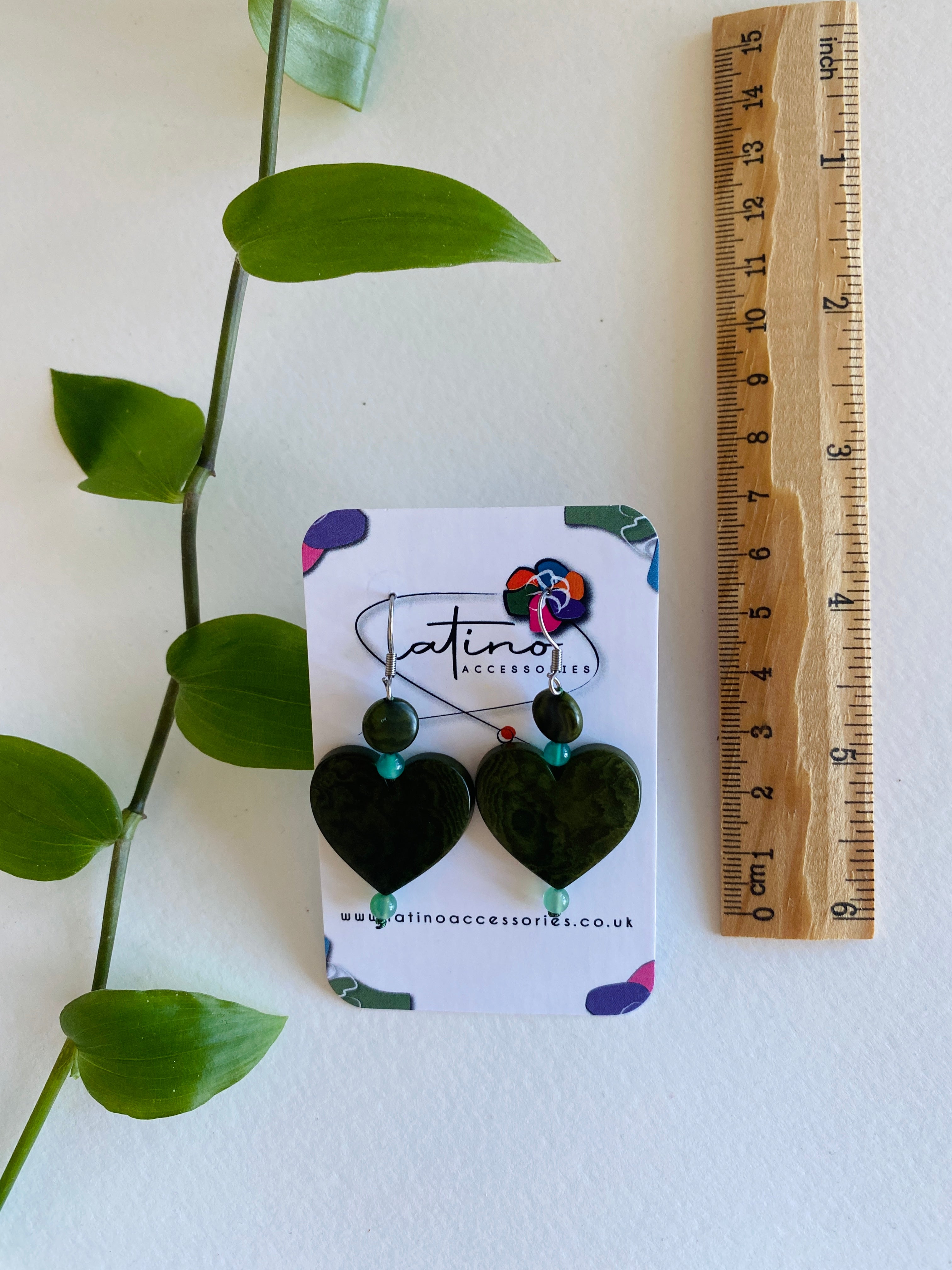 Green Hearts Tagua Necklace
